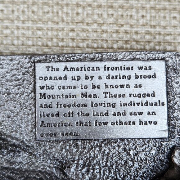 Vintage 1982 Siskiyou Mountain Man Western Cowboy Frontier Belt Buckle - Picture 9 of 12